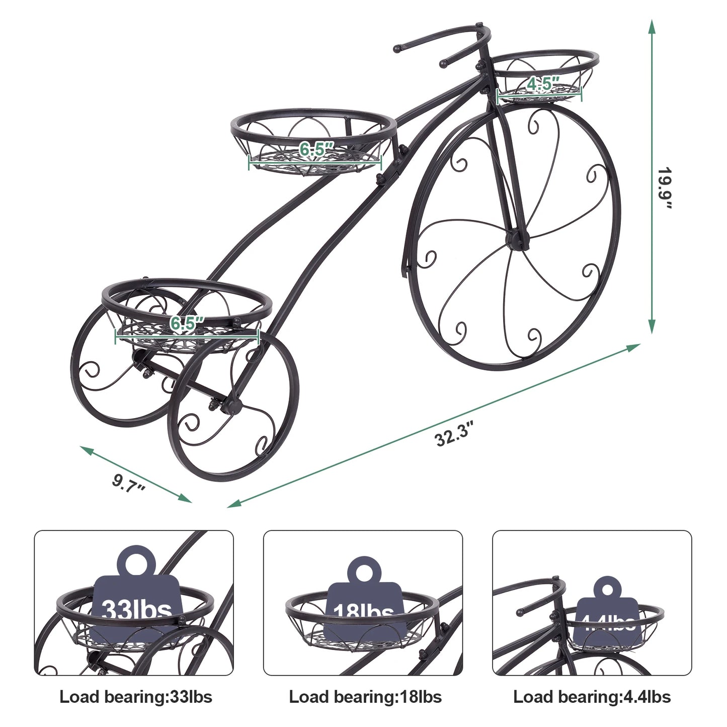 Tricycle Plant Stand Flowerpot