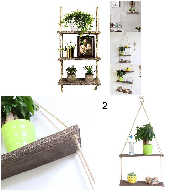 Wall Swing Wood Hanging Storage Shelves