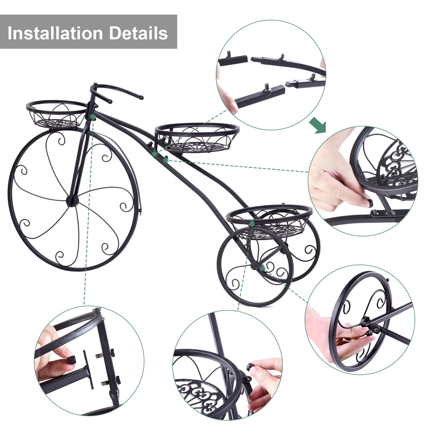 Tricycle Plant Stand Flowerpot