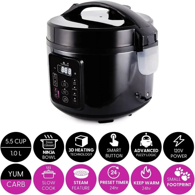 5.5 cups Rice Cooker w/Ceramic Bowl