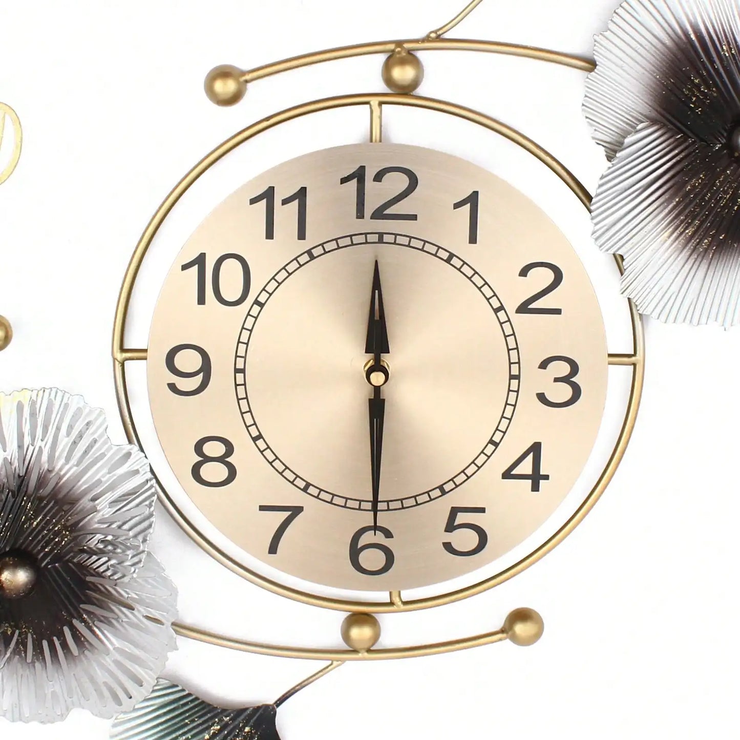 Large Luxury Leaf Wall Clock