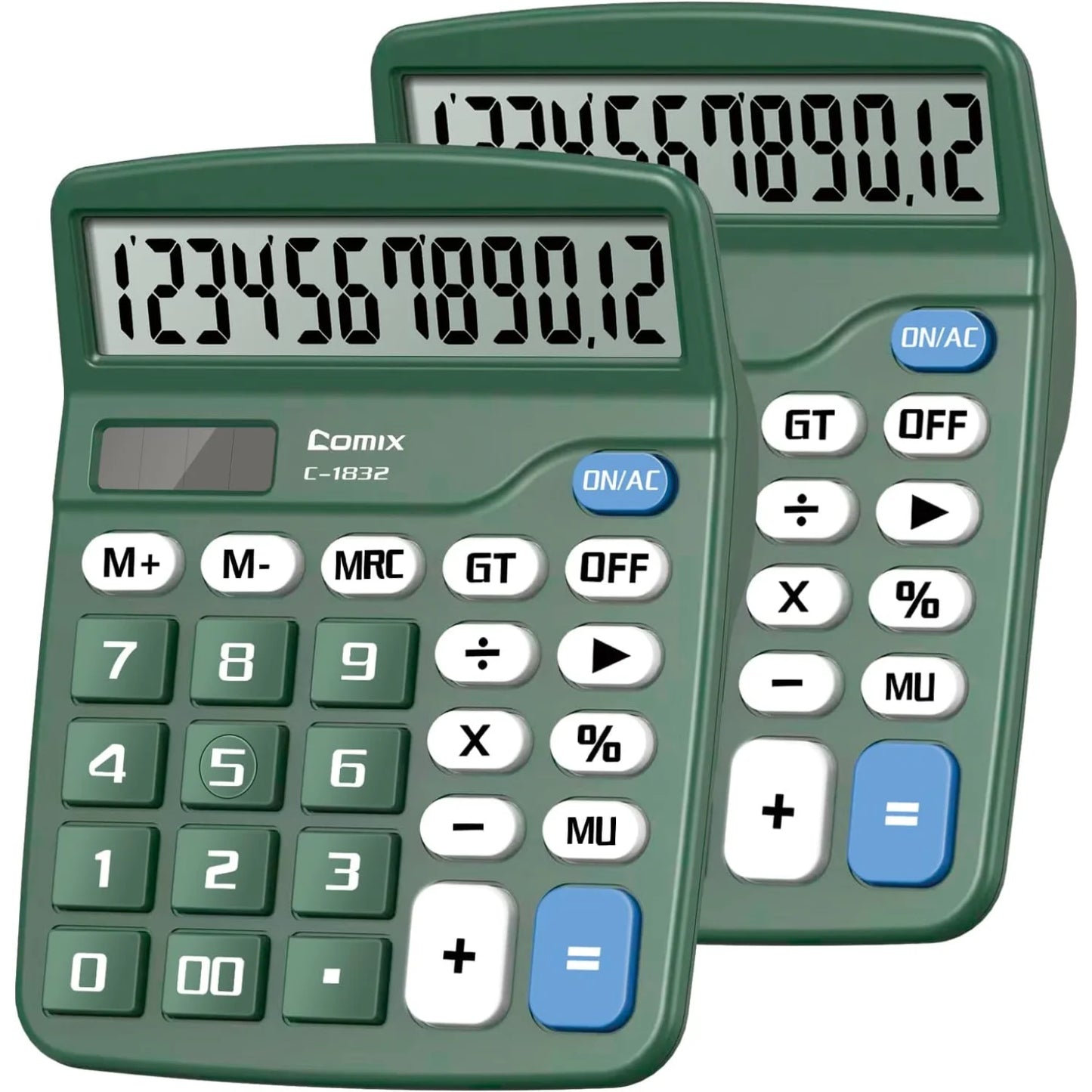 12 Digit Desktop Solar Battery Dual Powered Calculator