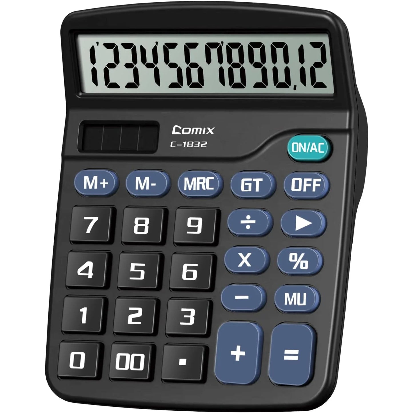 12 Digit Desktop Solar Battery Dual Powered Calculator
