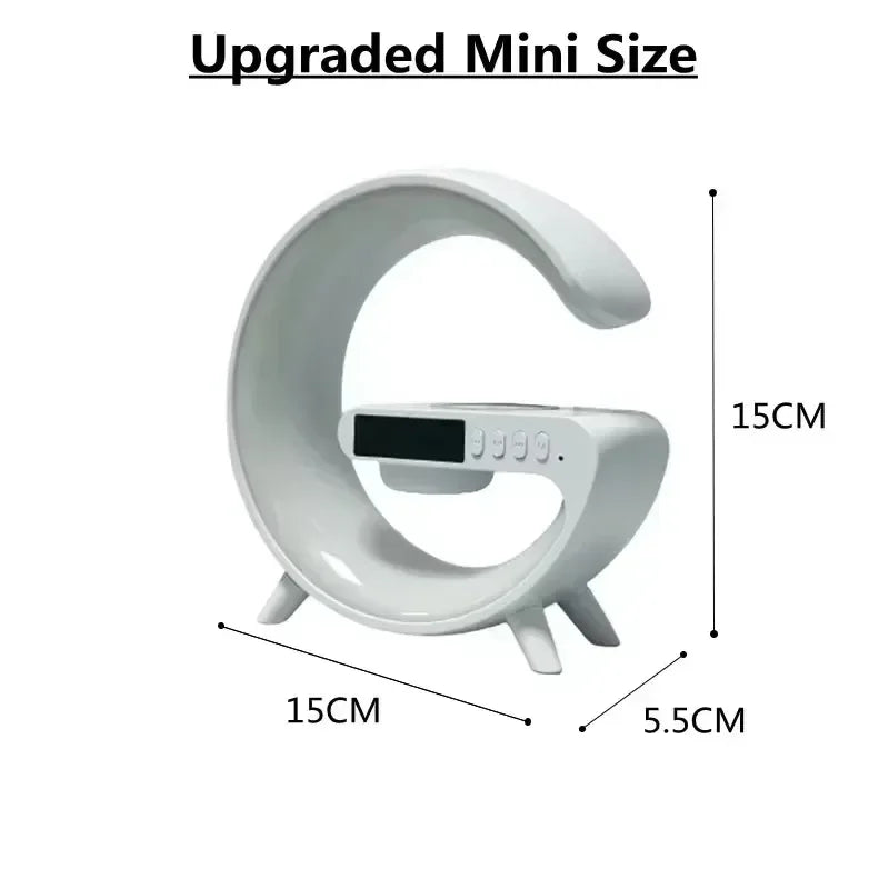 Fast Wireless Charger Desktop Stand W/Bluetooth Speaker
