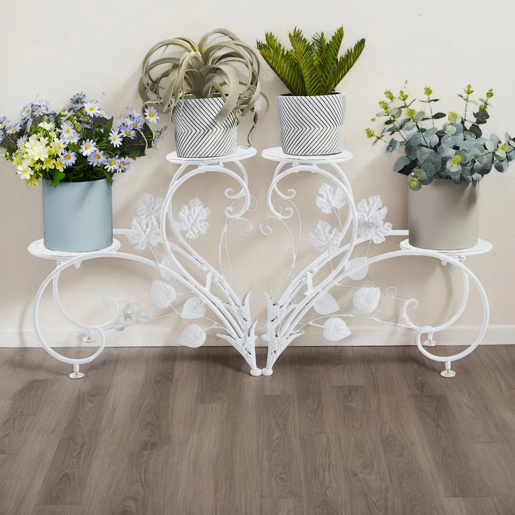 Elegant Iron Flowerpot Holder Rack for Garden