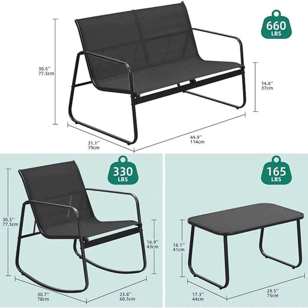 4 Piece Patio Furniture Set