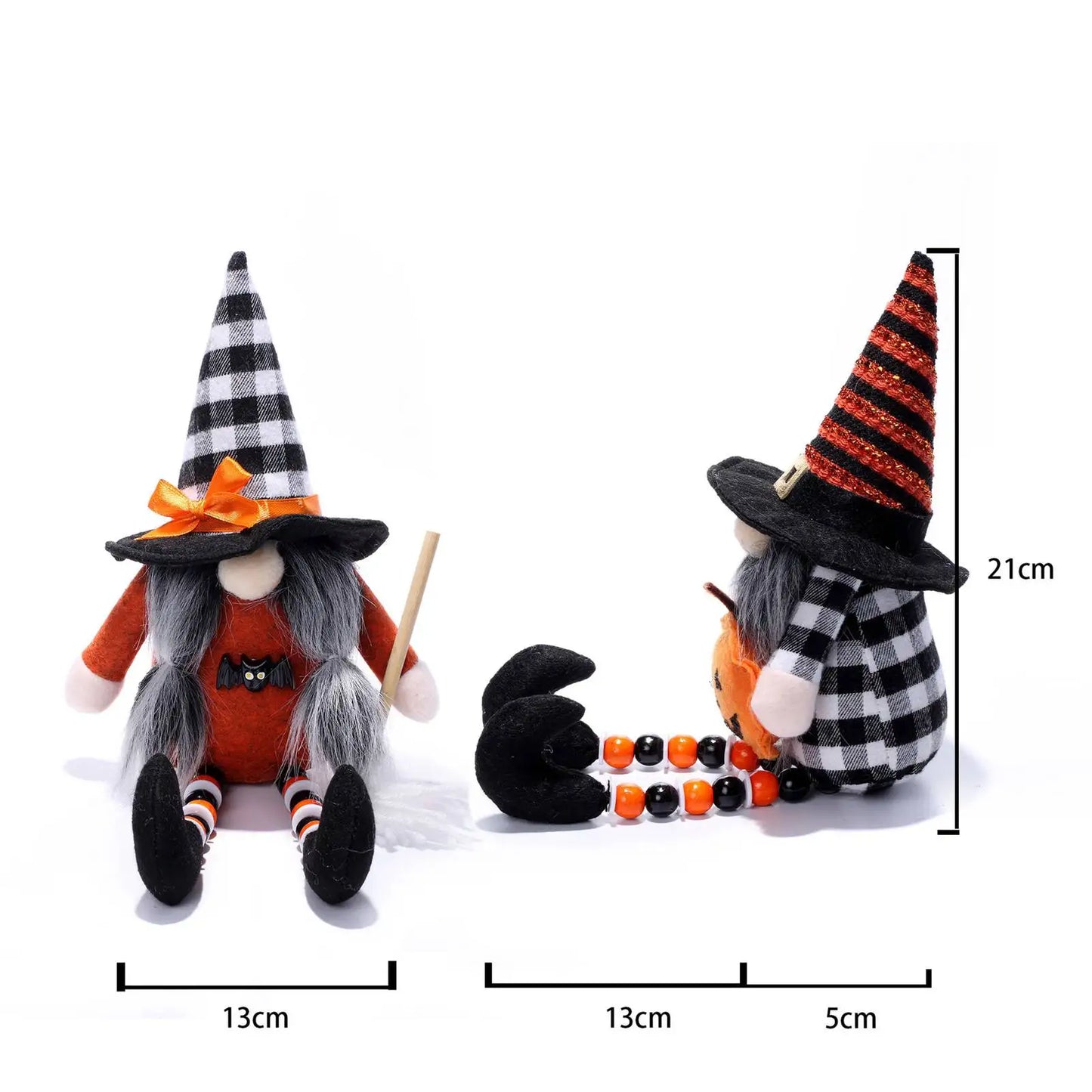2 Halloween faceless Gnome decorations.