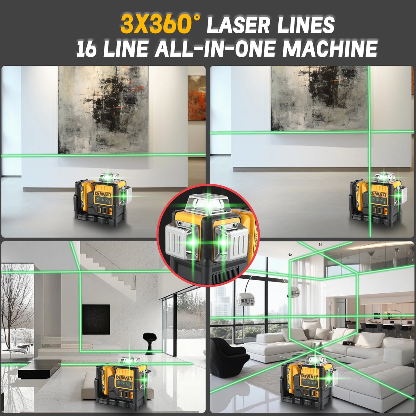 Laser Level with 12V Lithium Battery