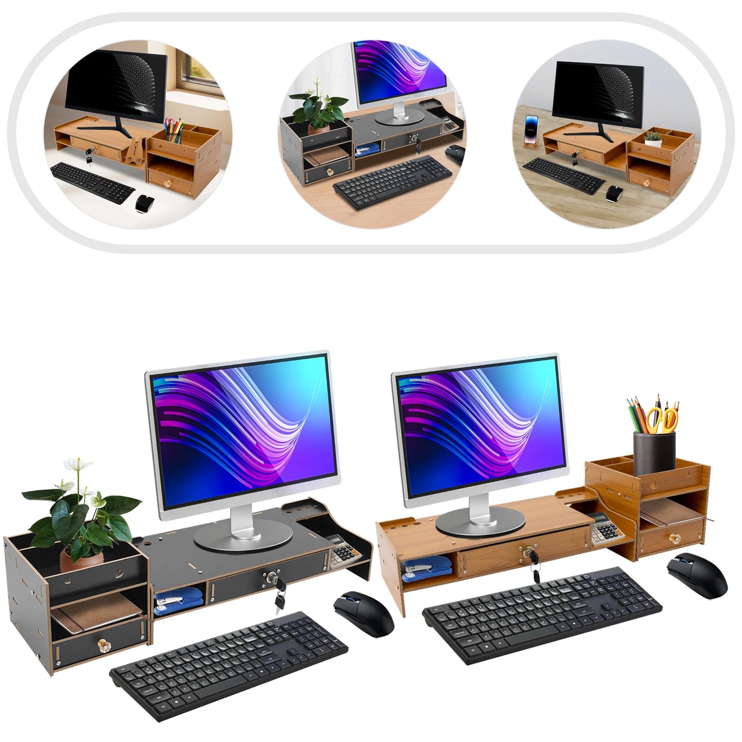 Small Cabinet Frame Monitor Stand
