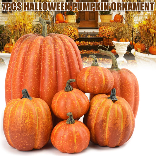Realistic Artificial Halloween Pumpkin Ornaments