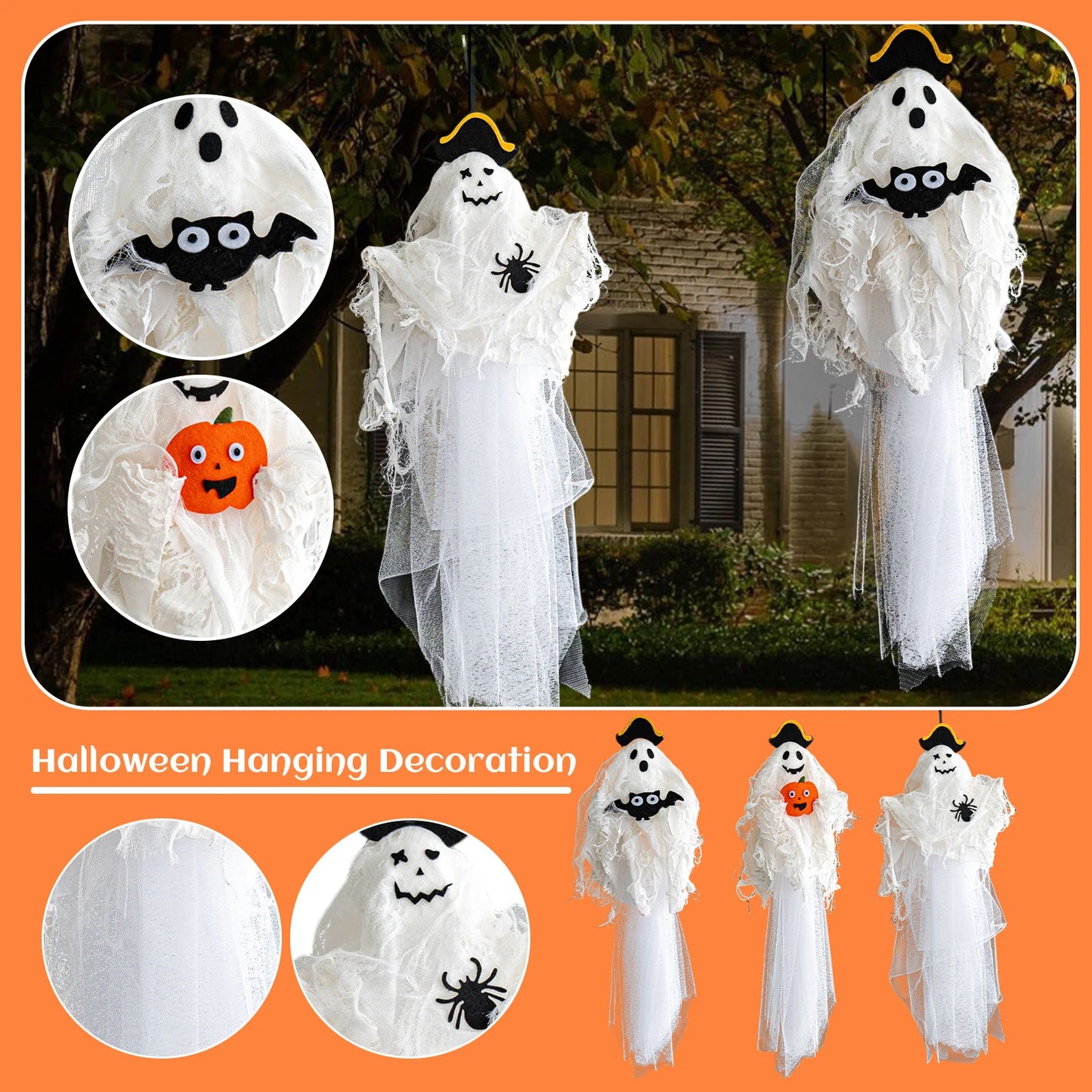 Giant Hanging Ghost Halloween Decoration
