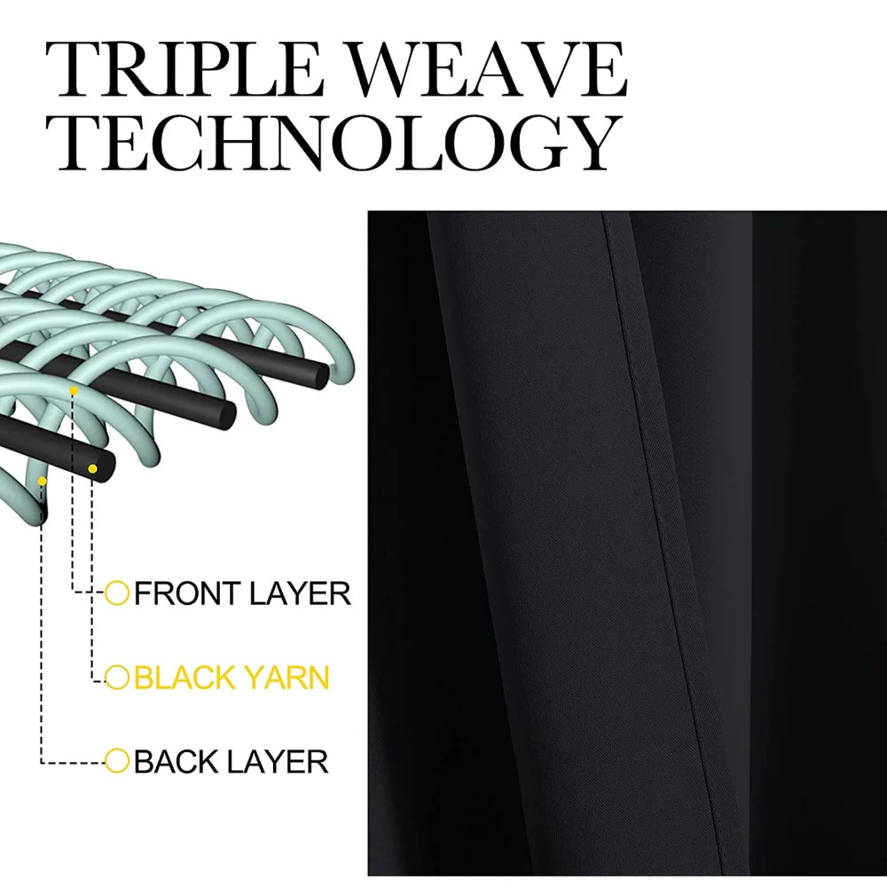 Panel Blackout Curtains Thermal Insulated