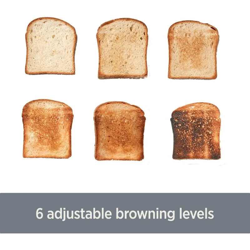 Stainless Steel Toaster 2 slice LED display