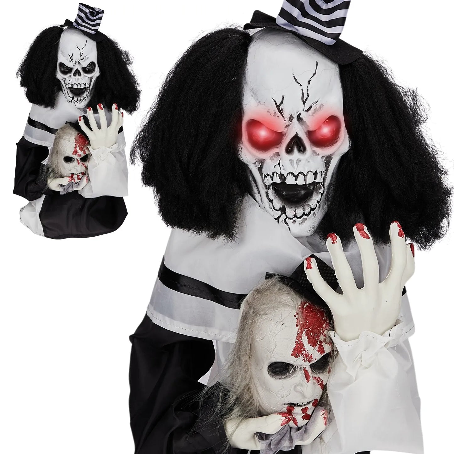 Scary Clown with Creepy Sound Haunted House Props