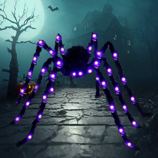 5 ft Light Up Giant Scary Spider