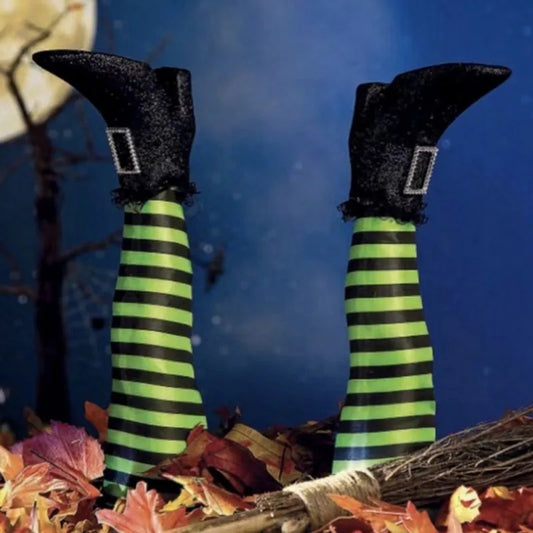 2pcs Halloween Evil Witch Legs Decoration