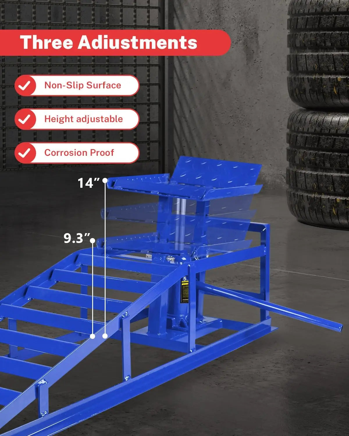 5T Capacity Hydraulic Car Ramps
