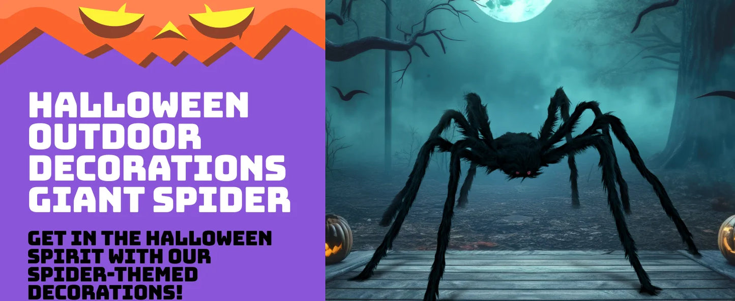 5 Ft Large Scary Halloween Spider for Yard Lawn
