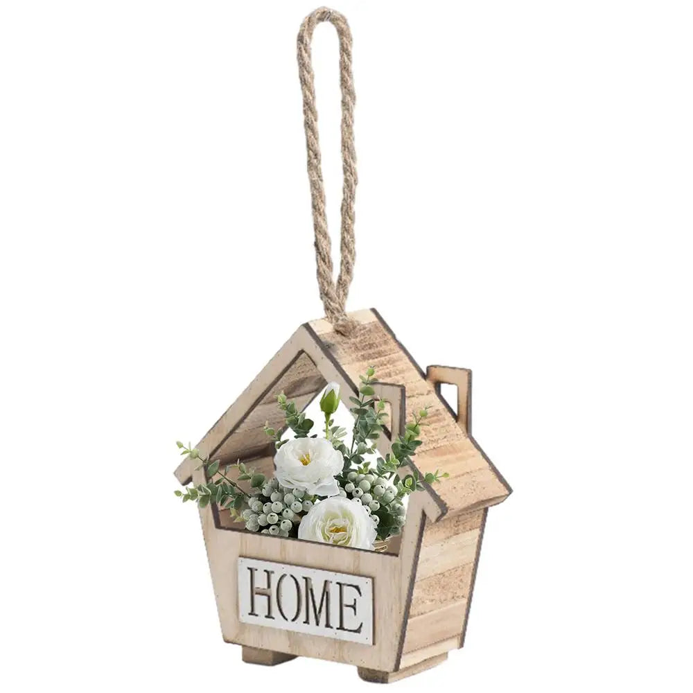 Decorative Wooden Hanging Flowerpot