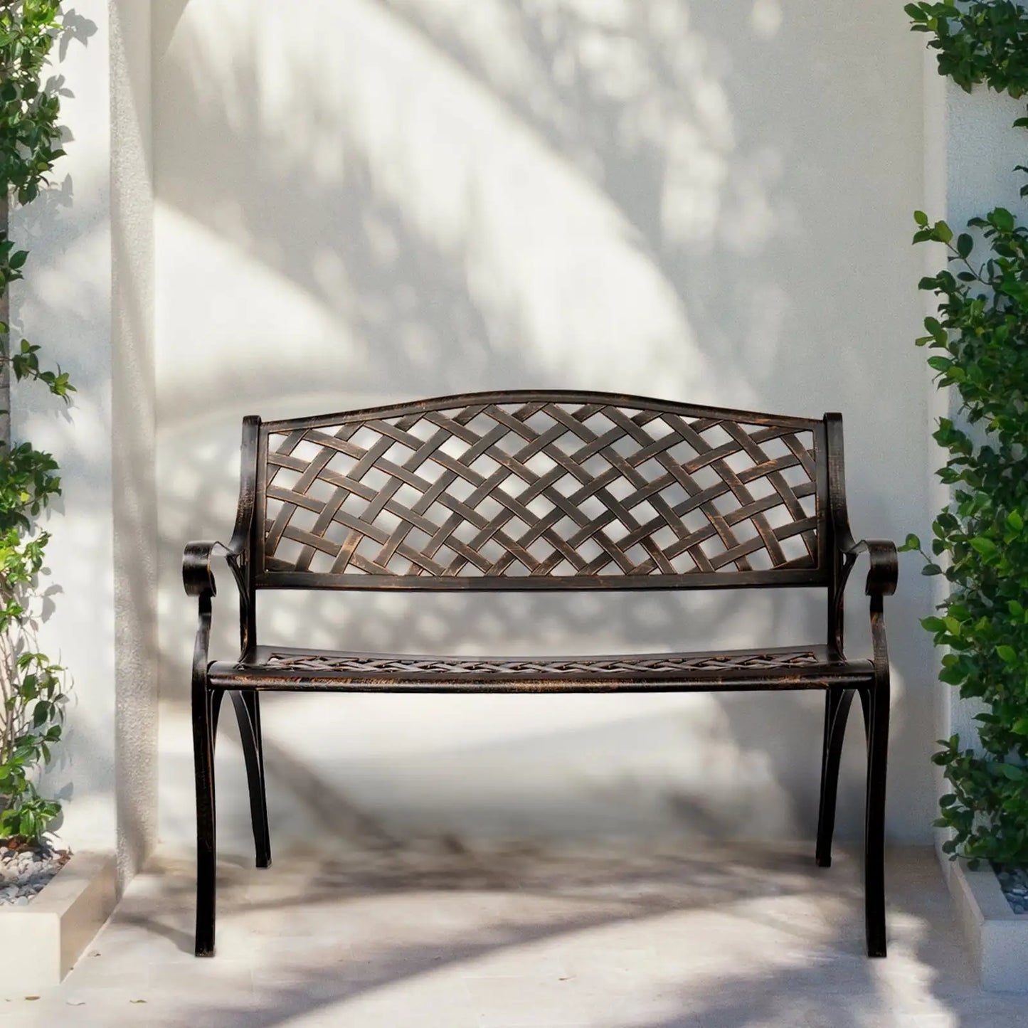 40.5" Garden Iron Bench