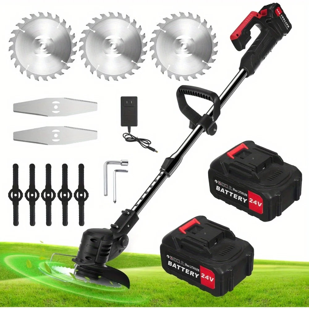 24V Electric Weed Wacker / Lightweight Lawn Trimmer