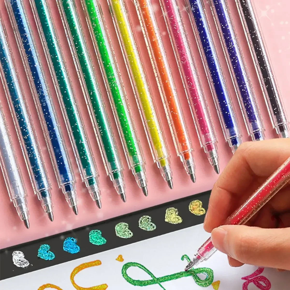 Color Glitter Gel Pen Stationery Set