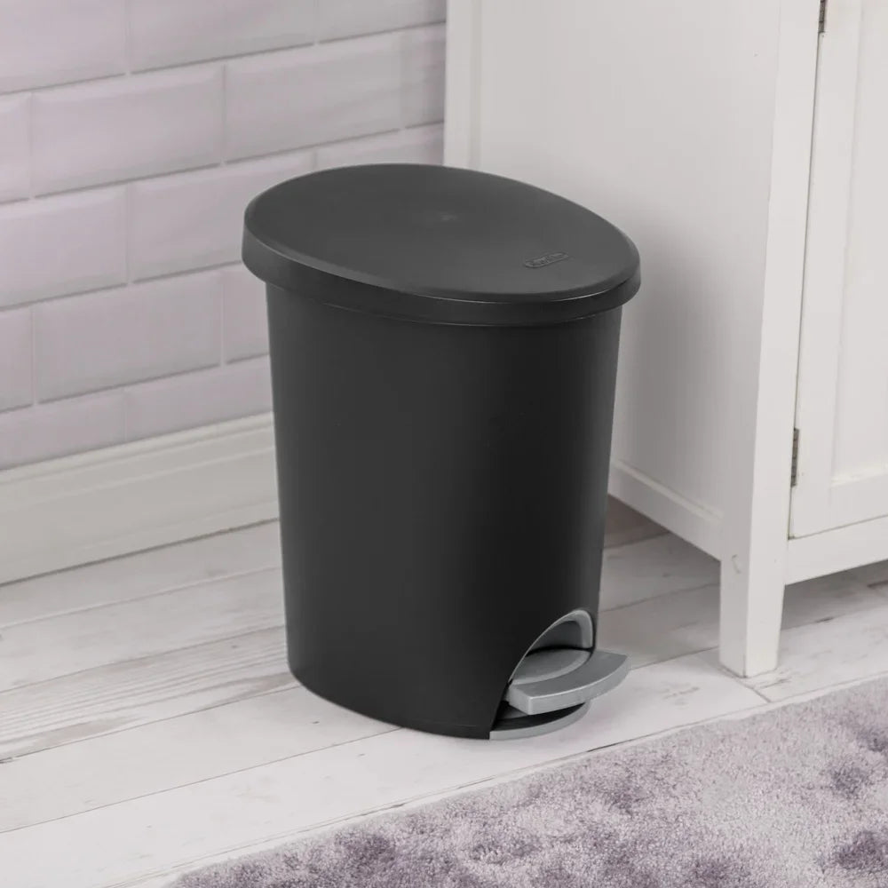 Hands-Free 2.6 Gallon Step-On Trash Can