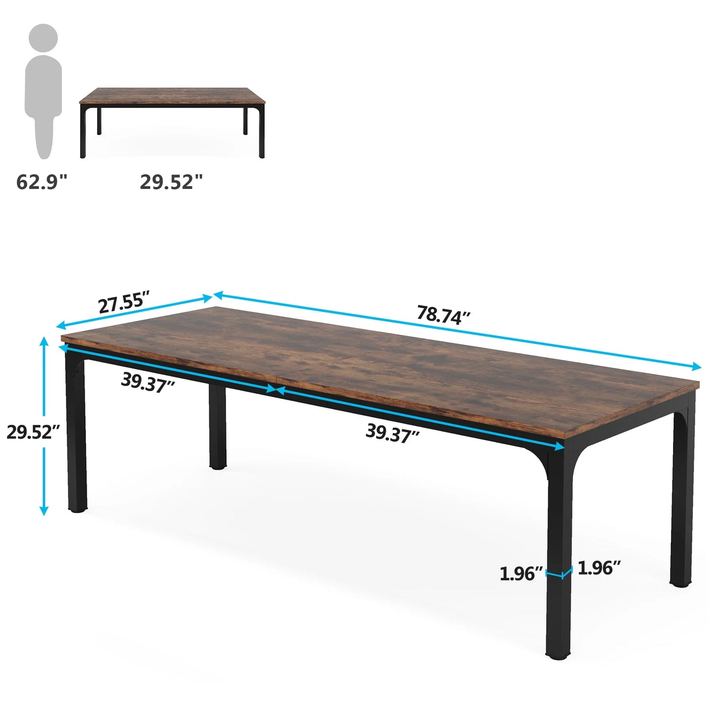 2 Person Computer Desk for Home Office