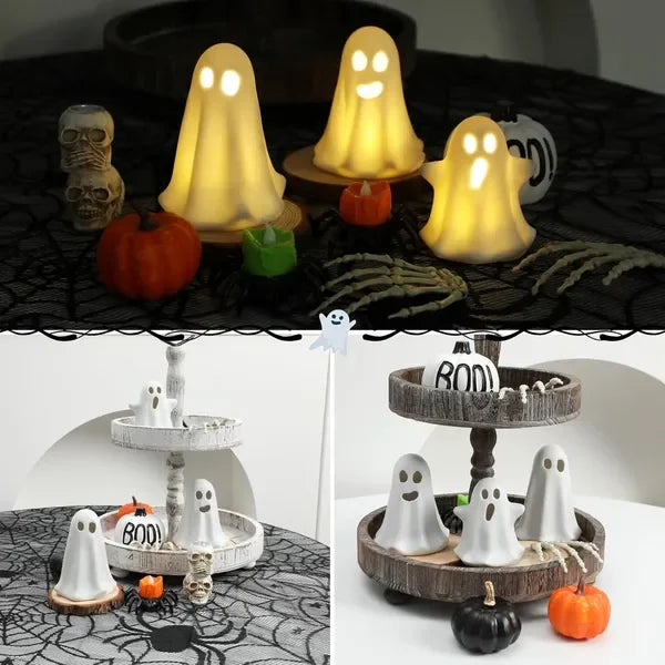 3 Pack Cute Figurine Light Up Halloween Decor