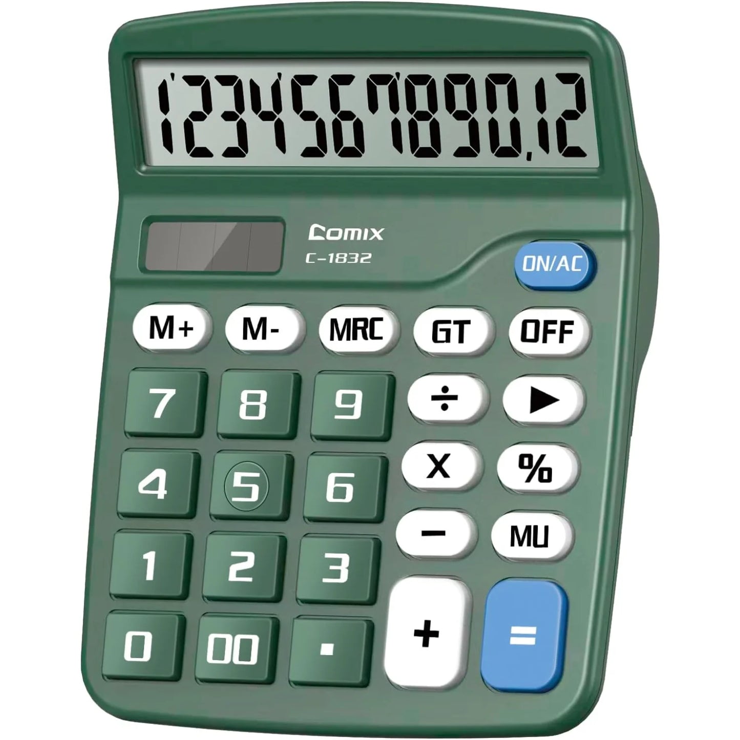 12 Digit Desktop Solar Battery Dual Powered Calculator