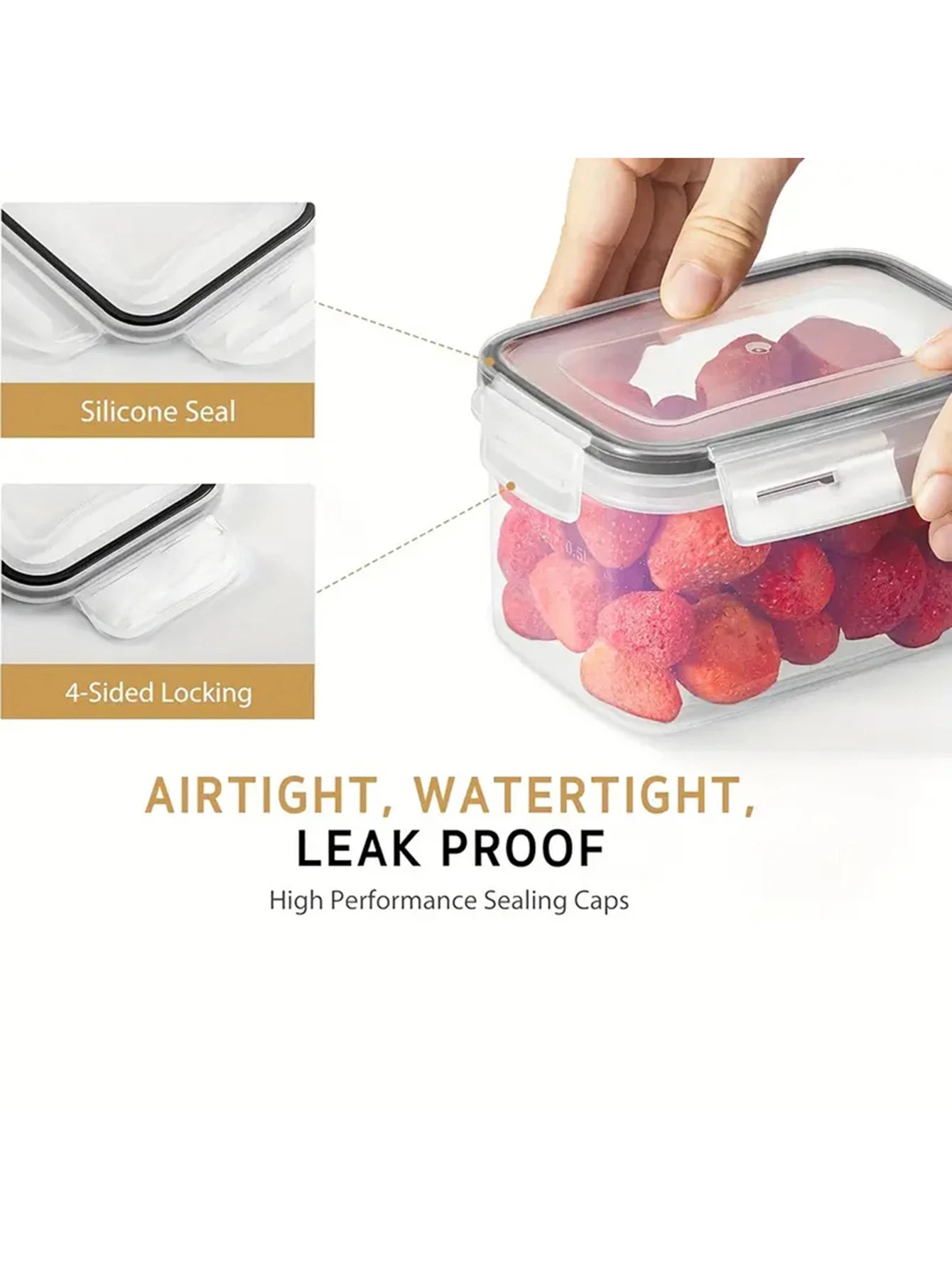 24pcs Airtight food storage containers with LIDS