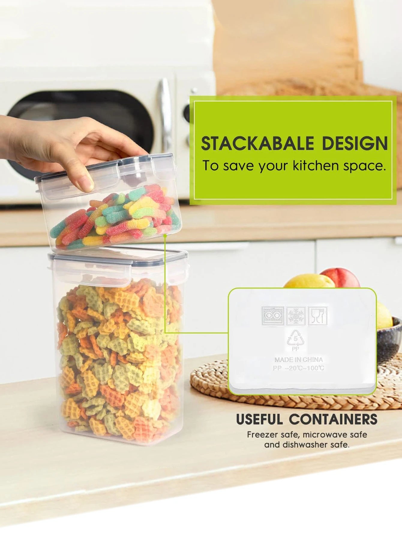 24pcs Airtight food storage containers with LIDS