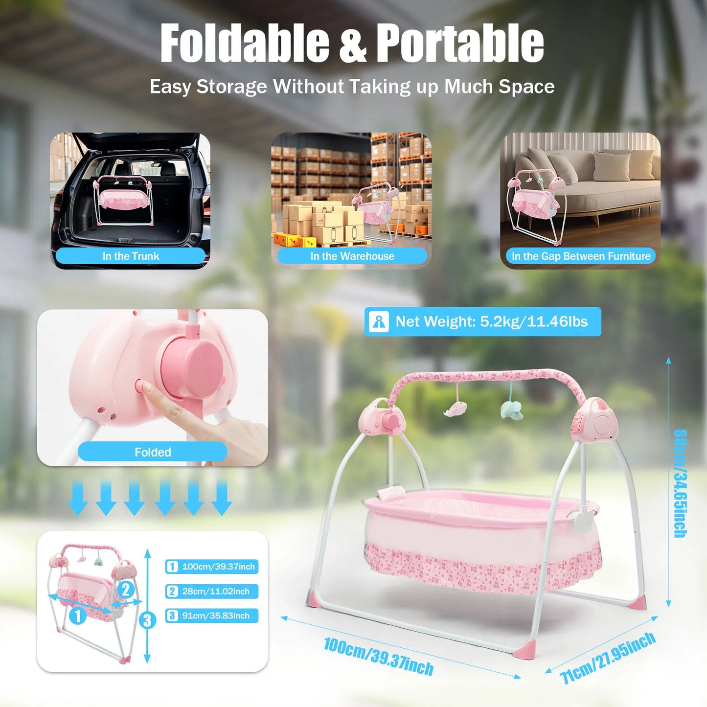 Musical Baby swing with 12 songs