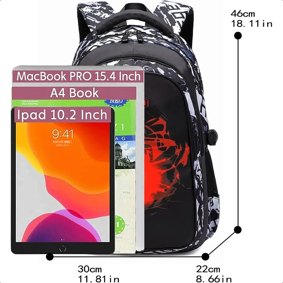 Boys Camo Backpack for School