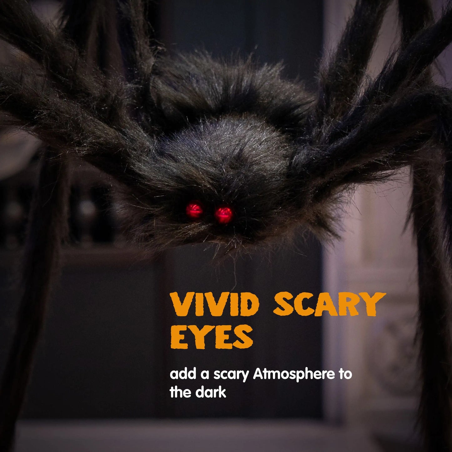 5 ft Light Up Giant Scary Spider
