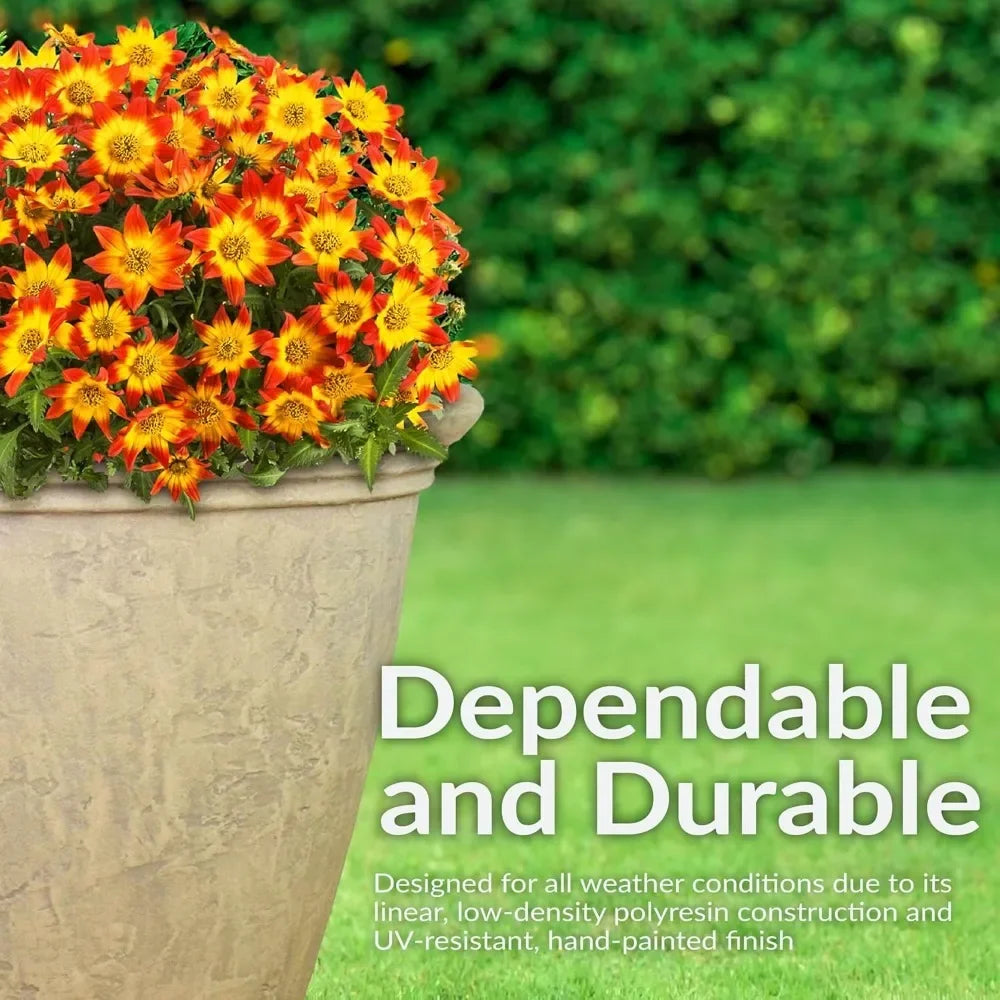 24-Inch Outdoor Plastic Pot for Plants
