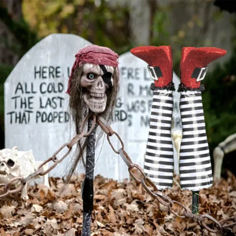 2pcs Halloween Evil Witch Legs Decoration