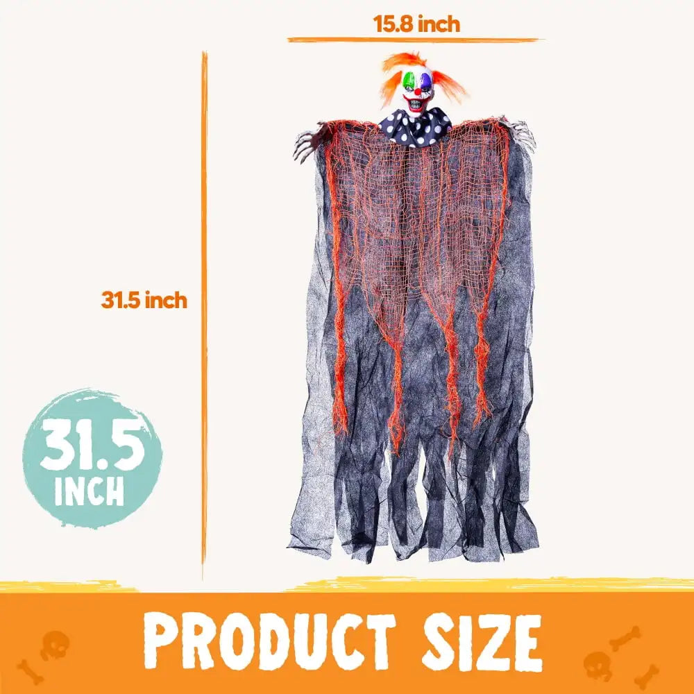 4 Pcs Scary Outdoor Ghost Clown Halloween Decorations