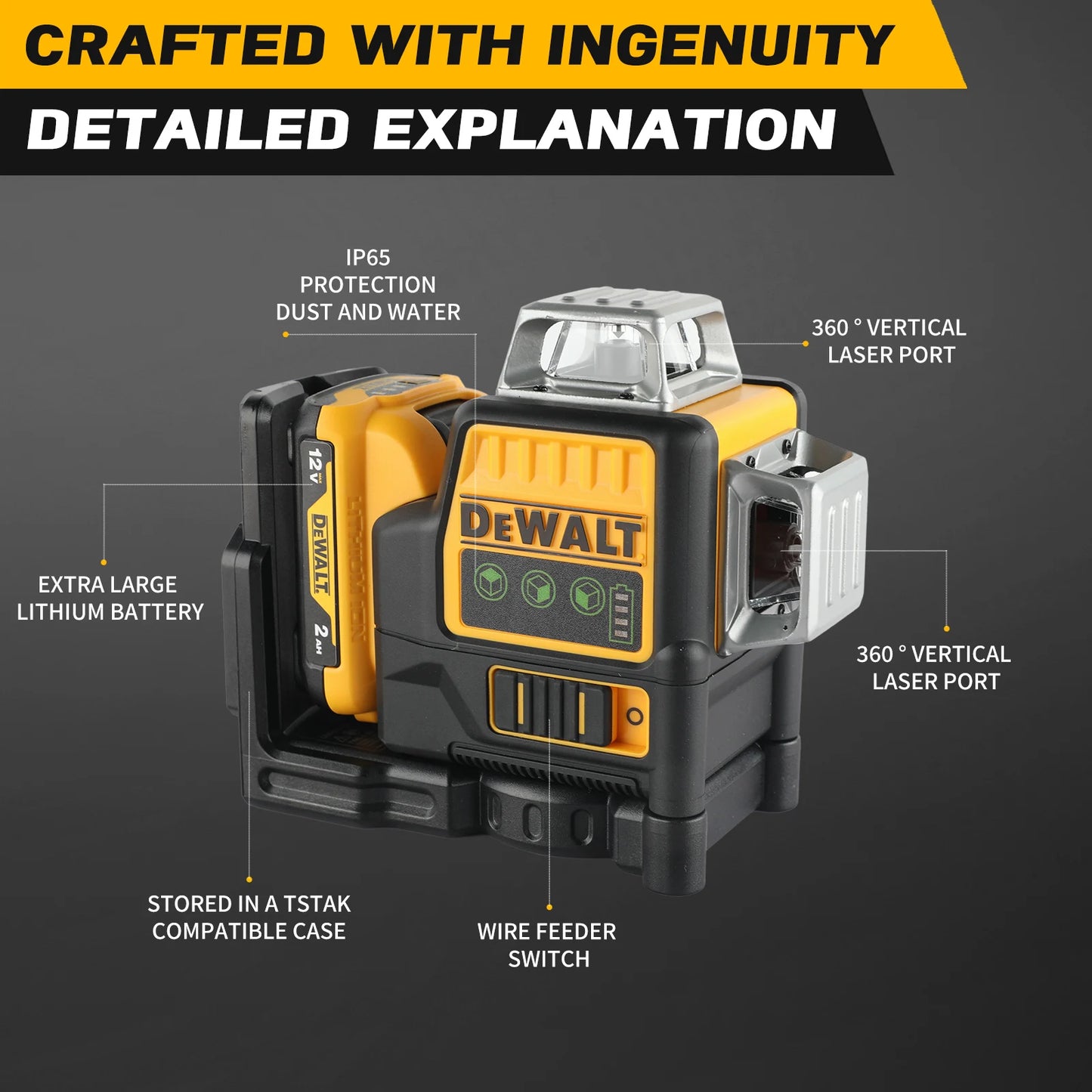 Laser Level with 12V Lithium Battery