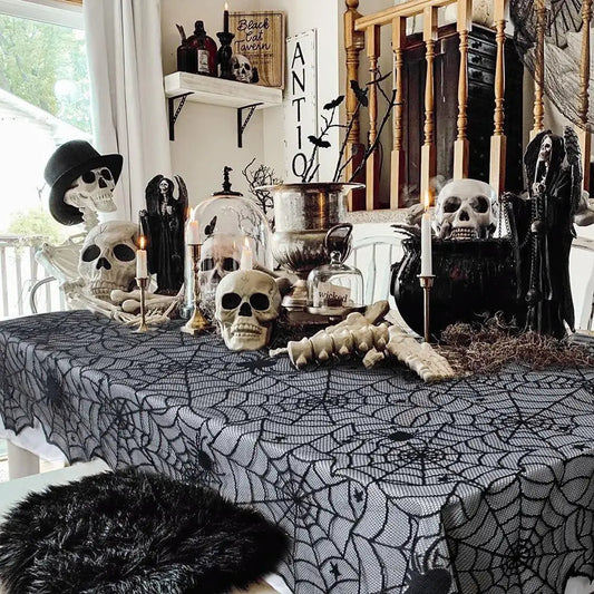 1pc Halloween lace spider web tablecloth
