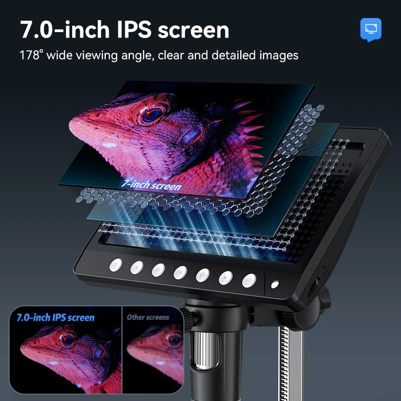 Portable 7" IPS Digital Microscope
