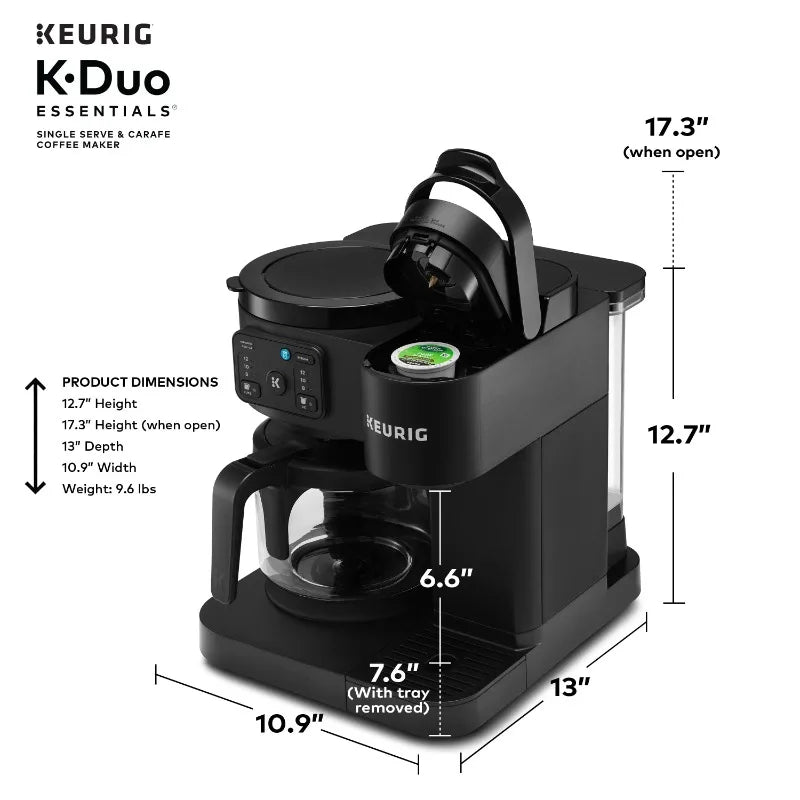 Keurig K-Duo Essentials, Hot & Iced Single-Serve Coffee Maker & Carafe