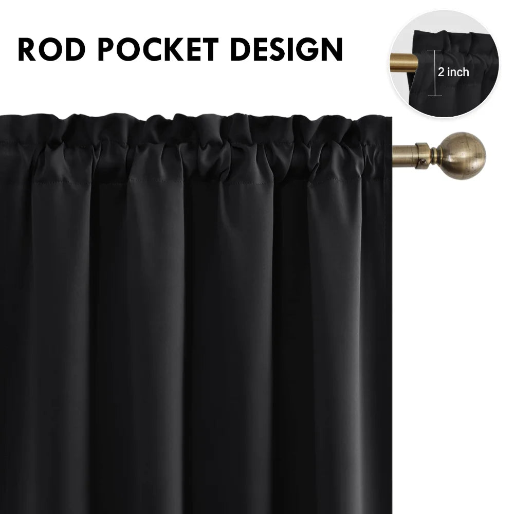Panel Blackout Curtains Thermal Insulated