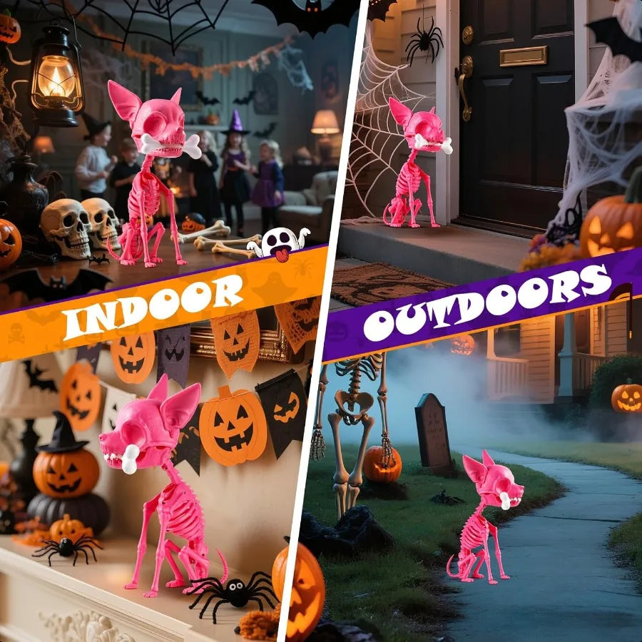 Halloween Indoor/Outdoor Skeleton Dog Decoration