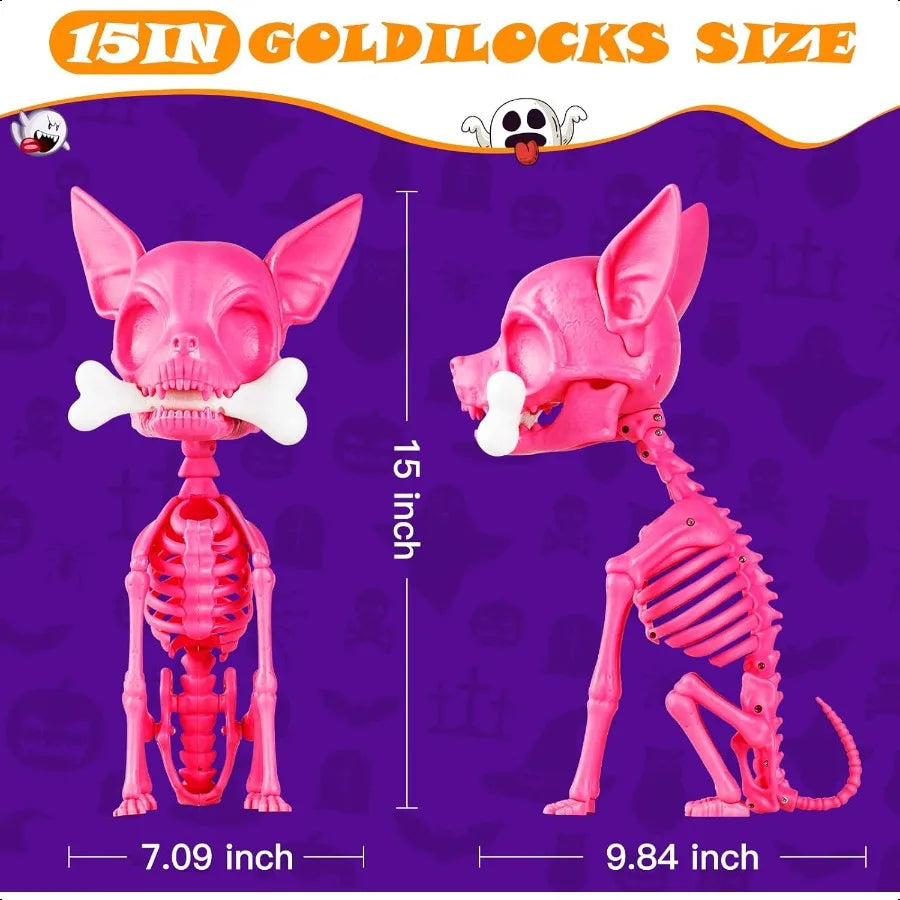 Halloween Indoor/Outdoor Skeleton Dog Decoration