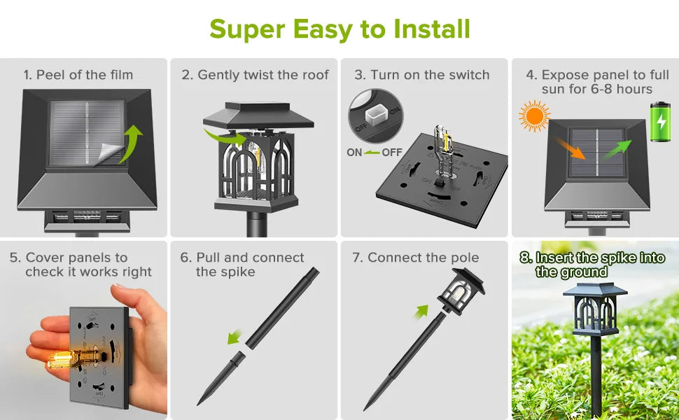 Solar Outdoor Pathway Yard Lights
