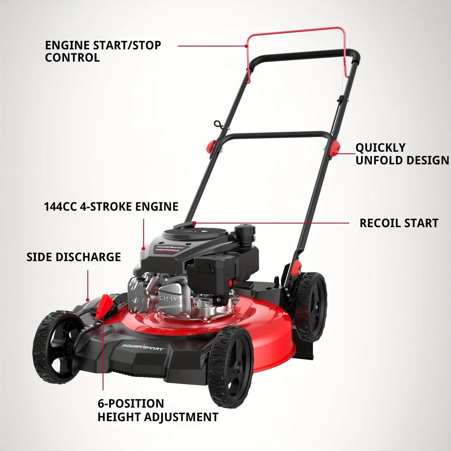 PowerSmart 21 in. Gas Push Lawnmower
