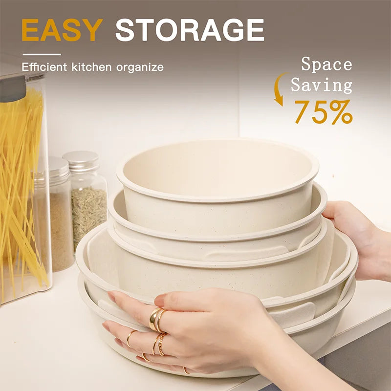 21 Piece Pots and Pans Ceramic Cookware Set