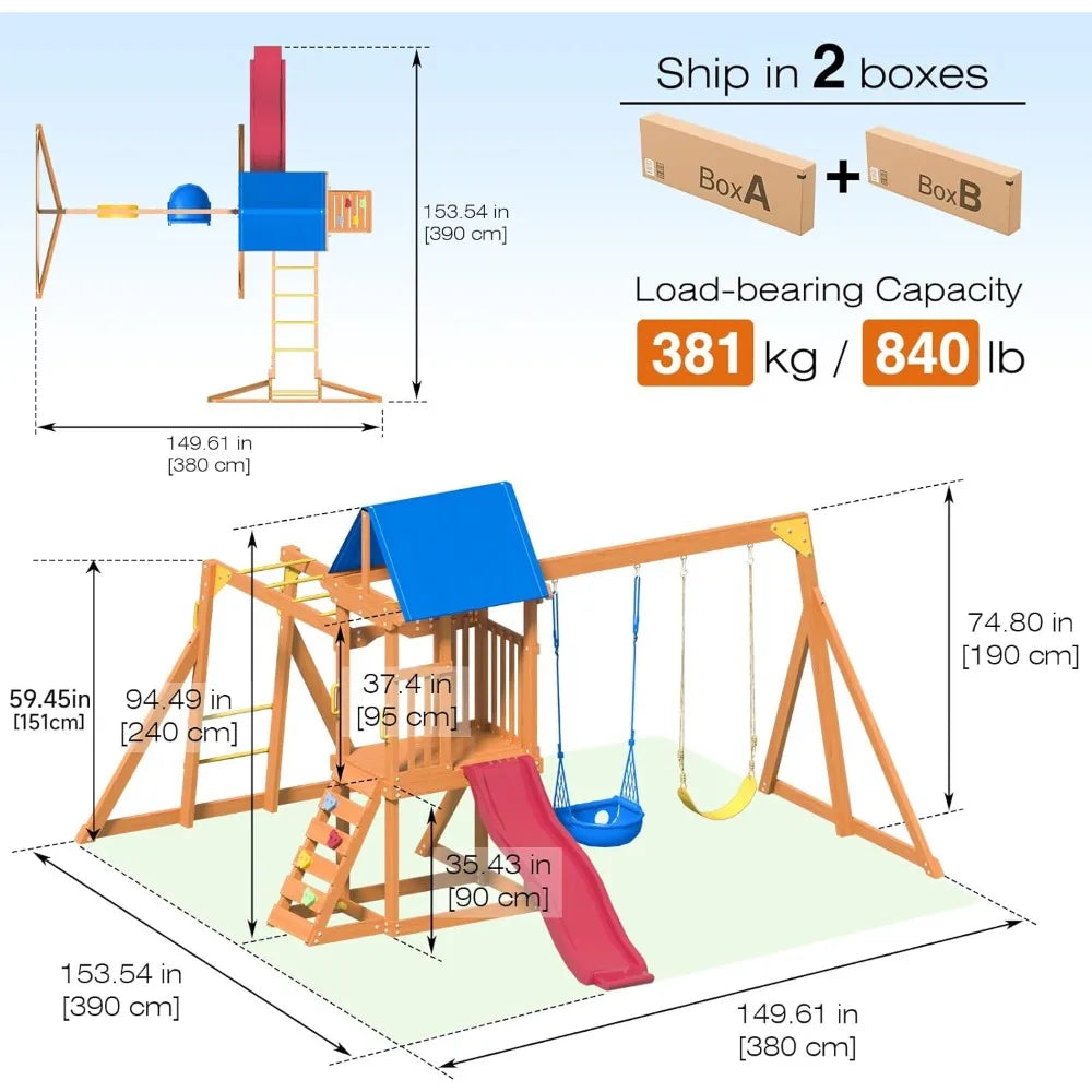 Wooden Playground Swing Sets