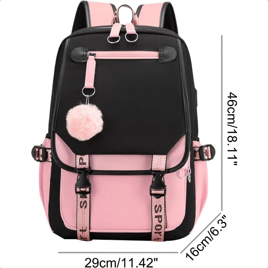 Girls' Backpack with USB Charge Port